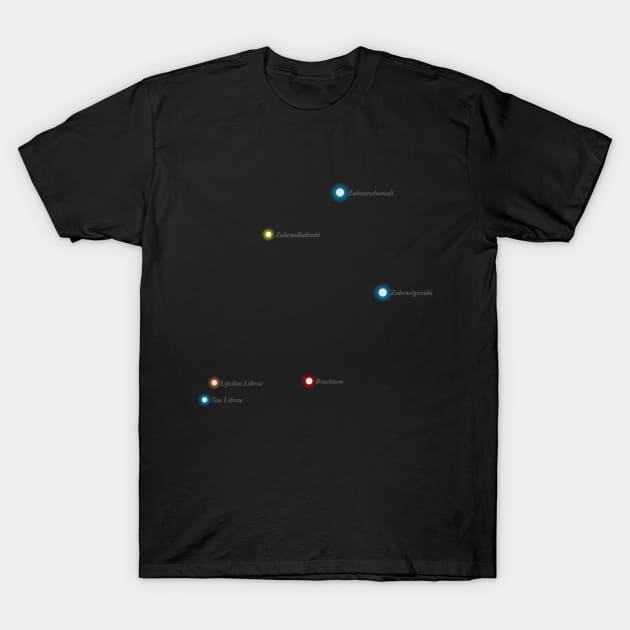 Constellation Libra T-Shirt by GloopTrekker